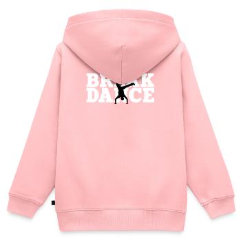 Breakdance - Sweat Premium à capuche zippé enfant bio - rose - Dos - AI Model Kid Female (0cm)