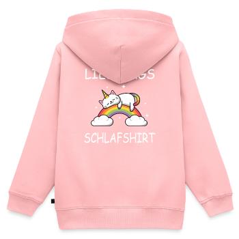 Lieblings Schlafshirt Nachthemd Geschenk - Kinder Premium Organic Zip Hoodie - Rosa - Hinten - AI Model Kid Female (0cm)