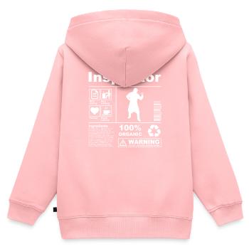 Description du produit Inspector - Sweat Premium à capuche zippé enfant bio - rose - Dos - AI Model Kid Female (0cm)