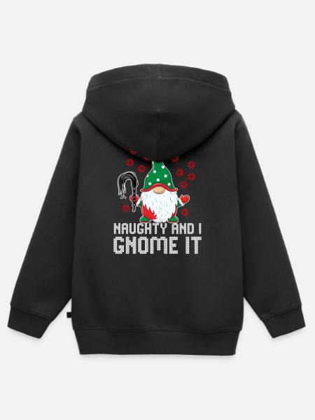 Grappige lelijke kersttrui - Kinder Premium zip hoodie biologisch - zwart