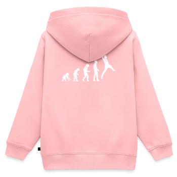 Handball Evolution Handballer - Kinder Premium Organic Zip Hoodie - Rosa - Hinten - AI Model Kid Female (0cm)