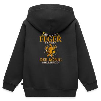 Schornsteinfeger - Kinder Premium Organic Zip Hoodie - Schwarz - Hinten - AI Model Kid Male (0cm)