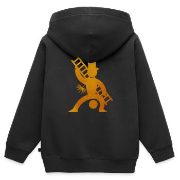 Schornsteinfeger - Kinder Premium Organic Zip Hoodie - Schwarz - Hinten - AI Model Kid Male (0cm)