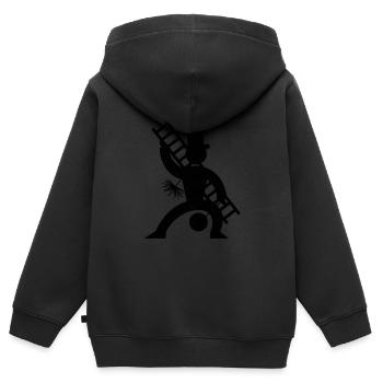 Schornsteinfeger - Kinder Premium Organic Zip Hoodie - Schwarz - Hinten - AI Model Kid Male (0cm)