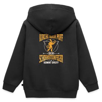 Schornsteinfeger - Kinder Premium Organic Zip Hoodie - Schwarz - Hinten - AI Model Kid Male (0cm)