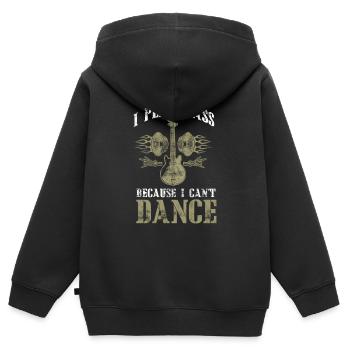 Bass Spieler Bass Player Bassist Bassisten - Kinder Premium Organic Zip Hoodie - Schwarz - Hinten - AI Model Kid Male (0cm)