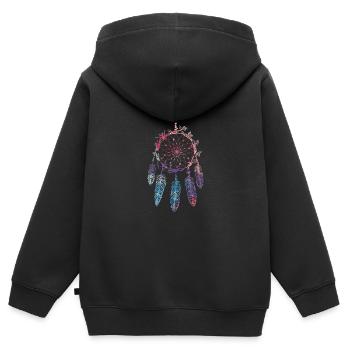 Traumfänger - Kinder Premium Organic Zip Hoodie - Schwarz - Hinten - AI Model Kid Male (0cm)
