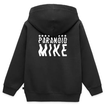 Paranoid Psycho Box Idée cadeau anniversaire - Sweat Premium à capuche zippé enfant bio - noir - Dos - AI Model Kid Male (0cm)