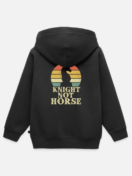 knight not horse - Kinder Premium Organic Zip Hoodie - Schwarz