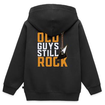 Guitariste guitariste guitariste - Sweat Premium à capuche zippé enfant bio - noir - Dos - AI Model Kid Male (0cm)