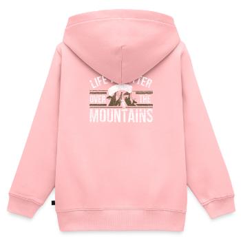 Paragliding Gleitschirm - Kinder Premium Organic Zip Hoodie - Rosa - Hinten - AI Model Kid Female (0cm)