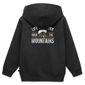 Paragliding Gleitschirm - Kinder Premium Organic Zip Hoodie - Schwarz - Hinten - AI Model Kid Male (0cm)