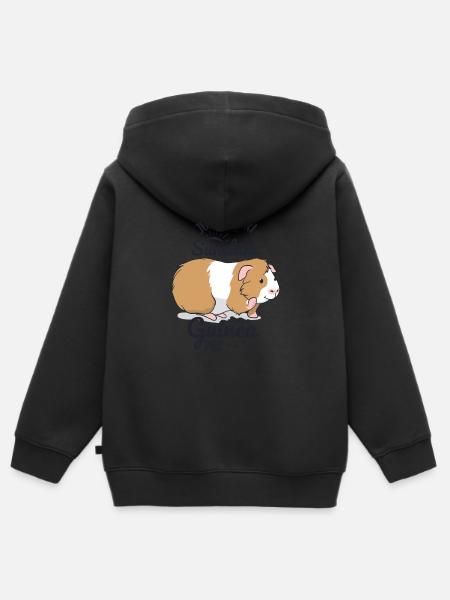 Sunshine and Guinea Pigs guinea pig - Kids Premium Organic Zip-up Hoodie - black