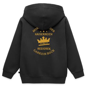 Kaiserreich Regieren Mittelalter Kaiser - Kinder Premium Organic Zip Hoodie - Schwarz - Hinten - AI Model Kid Male (0cm)