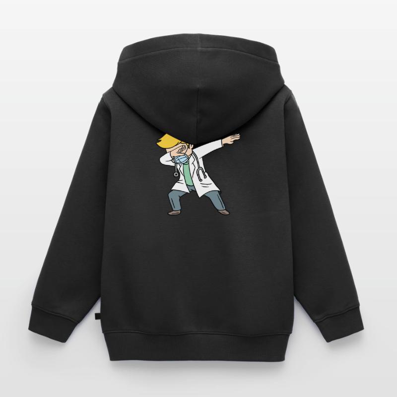Dabbing PhD PhD Student Completing PhD Kids Premium Organic Zip-up Hoodie