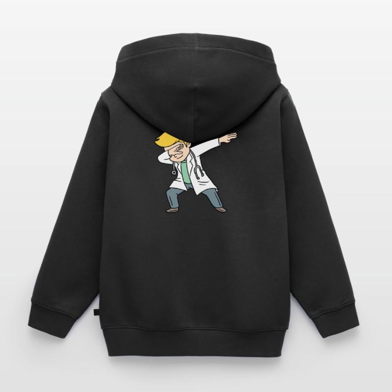 Dabbing PhD PhD Student Completing PhD Kids Premium Organic Zip-up Hoodie