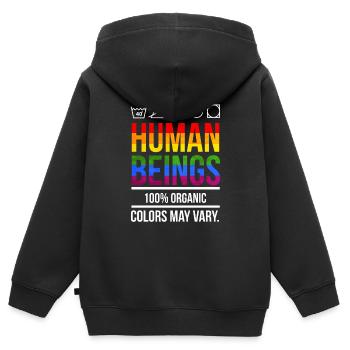 Equal rights human rights LGBT - Kids Premium Organic Zip-up Hoodie - black - Back - AI Model Kid Male (0cm)
