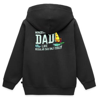 Planche à voile planche de surf planche à voile - Sweat Premium à capuche zippé enfant bio - noir - Dos - AI Model Kid Male (0cm)
