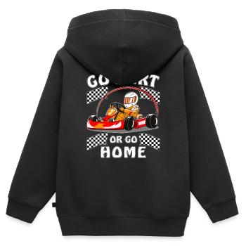 GO KART OR GO HOME - Kids Premium Organic Zip-up Hoodie - black - Back - AI Model Kid Male (0cm)
