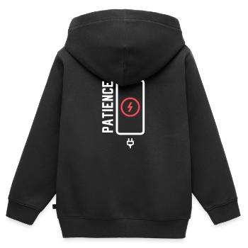 Nerd nerd humour cadeaux nerd nerd gadjet - Sweat Premium à capuche zippé enfant bio - noir - Dos - AI Model Kid Male (0cm)