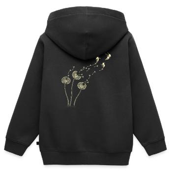 Löwenzahn Elfe - Kinder Premium Organic Zip Hoodie - Schwarz - Hinten - AI Model Kid Male (0cm)