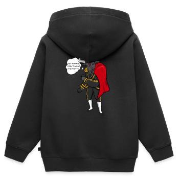 Bull contre corrida, cadeau de bien-être animal torero - Sweat Premium à capuche zippé enfant bio - noir - Dos - AI Model Kid Male (0cm)