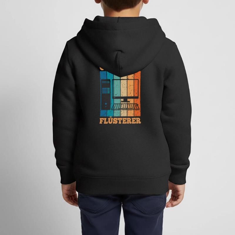 Computerflüsterer Informatiker Retro PC Computer Kinder Premium Organic Zip Hoodie