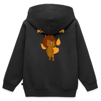 Schmuselöwe Schmusefreund Schmusen - Kinder Premium Organic Zip Hoodie - Schwarz - Hinten - AI Model Kid Male (0cm)