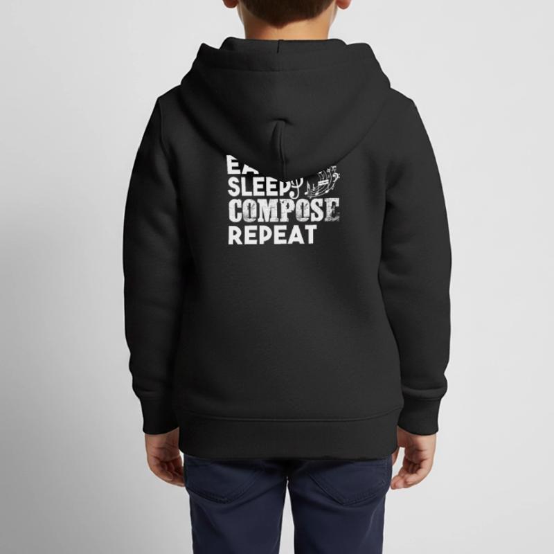 Composer Composer Eat Sleep Compose Repeat Kids Premium Organic Zip-up Hoodie
