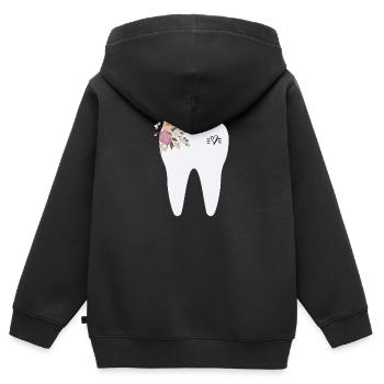 tooth - Kids Premium Organic Zip-up Hoodie - black - Back - AI Model Kid Male (0cm)