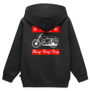 Simson S51 Weihnachten Shirt Merry Christmas - Kinder Premium Organic Zip Hoodie - Schwarz - Hinten - AI Model Kid Male (0cm)