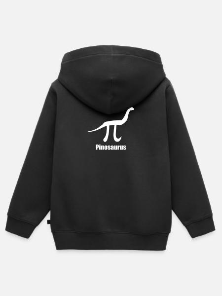 Math Maths Joke Math Teacher Pinosaurus - Kids Premium Organic Zip-up Hoodie - black