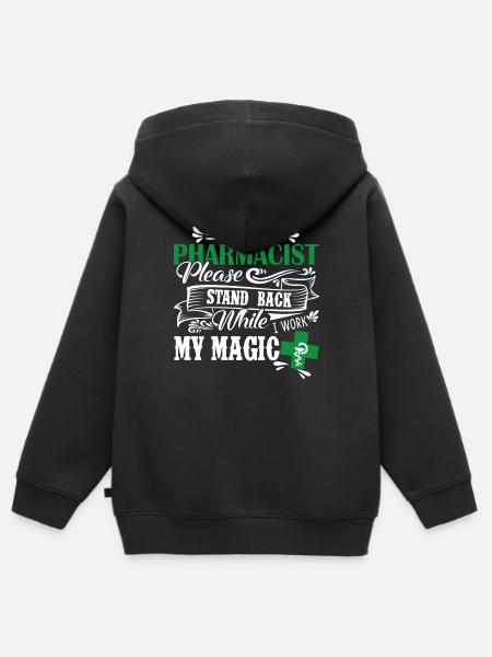 Farmacéutico Soy farmacéutico - Sudadera Premium con capucha y cremallera infantil orgánica - negro