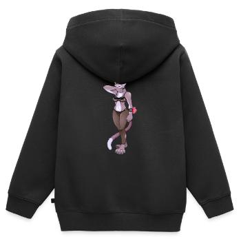 Furry - Kids Premium Organic Zip-up Hoodie - black - Back - AI Model Kid Male (0cm)