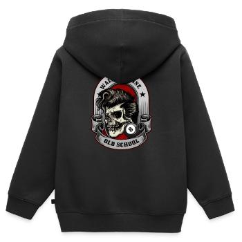 Rocker Rock rock music musical cadeau - Sweat Premium à capuche zippé enfant bio - noir - Dos - AI Model Kid Male (0cm)