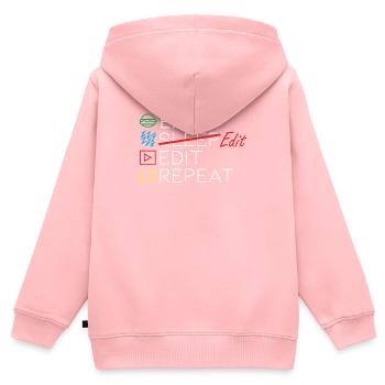 Video Editor Mediengestalter Zitat - Kinder Premium Organic Zip Hoodie - Rosa - Hinten - AI Model Kid Female (0cm)