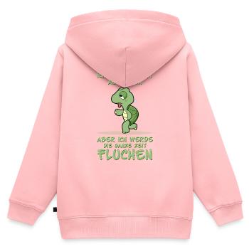 Ich Werde Nicht Aufgeben Aber Ich Werde Fluchen - Kinder Premium Organic Zip Hoodie - Rosa - Hinten - AI Model Kid Female (0cm)