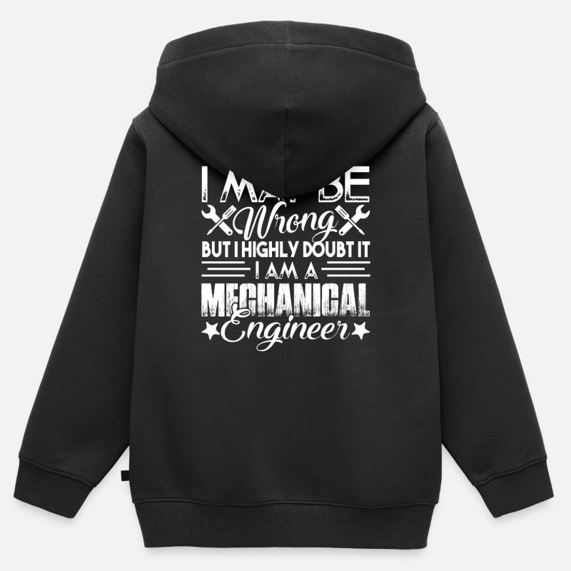 Mechanical Engineer I Am A Mechanical Engineer - Kids Premium Organic Zip-up Hoodie - black