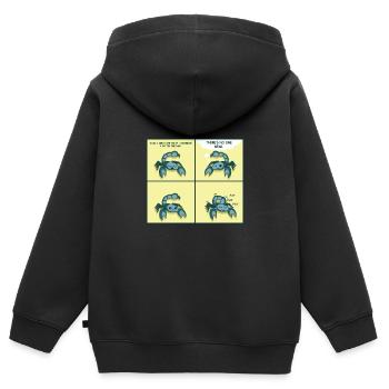 Auf den Rücken klopfen Motiviert und inspiriert Ge - Kinder Premium Organic Zip Hoodie - Schwarz - Hinten - AI Model Kid Male (0cm)
