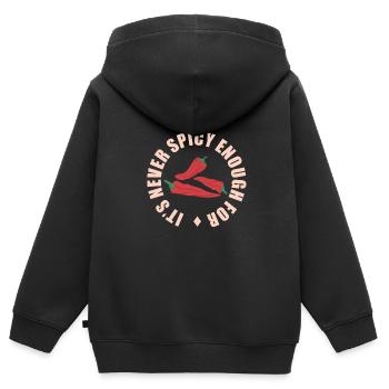 Scharfes Essen Liebhaber Es ist nie scharf genug f - Kinder Premium Organic Zip Hoodie - Schwarz - Hinten - AI Model Kid Male (0cm)