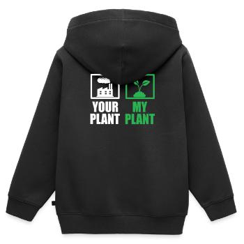 Umweltschützer - Kinder Premium Organic Zip Hoodie - Schwarz - Hinten - AI Model Kid Male (0cm)