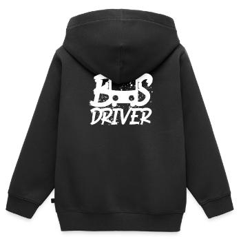 Bus driver bus - Kids Premium Organic Zip-up Hoodie - black - Back - AI Model Kid Male (0cm)