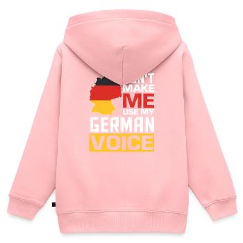 Funny German Quotes German Speaking German - Kids Premium Organic Zip-up Hoodie - rose - Back - AI Model Kid Female (0cm)
