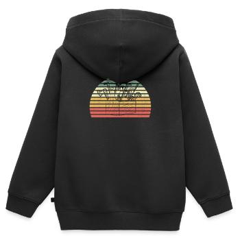 Menuisier rétro menuisier menuisier menuisier - Sweat Premium à capuche zippé enfant bio - noir - Dos - AI Model Kid Male (0cm)