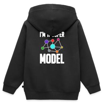 Data Science Analyst Data Scientist - Kinder Premium Organic Zip Hoodie - Schwarz - Hinten - AI Model Kid Male (0cm)