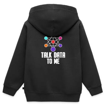 Data Science Analyst Data Scientist - Kinder Premium Organic Zip Hoodie - Schwarz - Hinten - AI Model Kid Male (0cm)