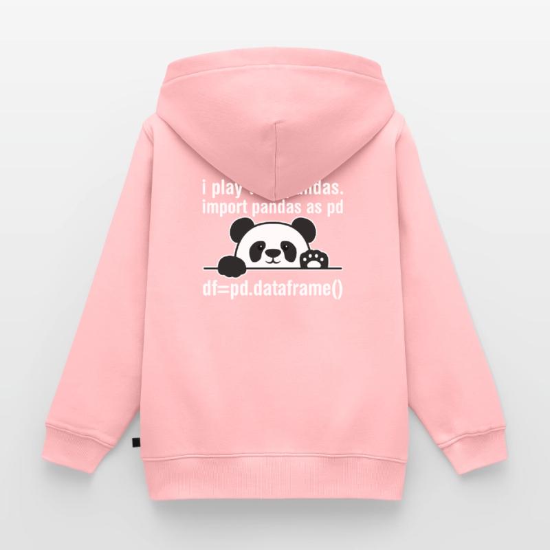 Python programmer IT nerd panda programming Kids Premium Organic Zip-up Hoodie