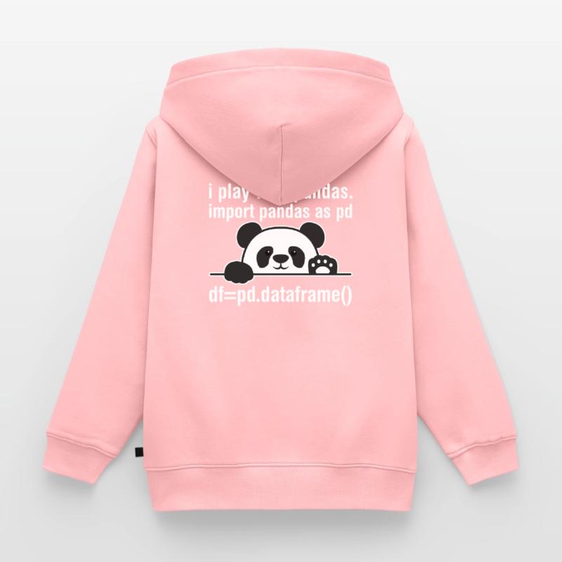 Python programmer IT nerd panda programming Kids Premium Organic Zip-up Hoodie