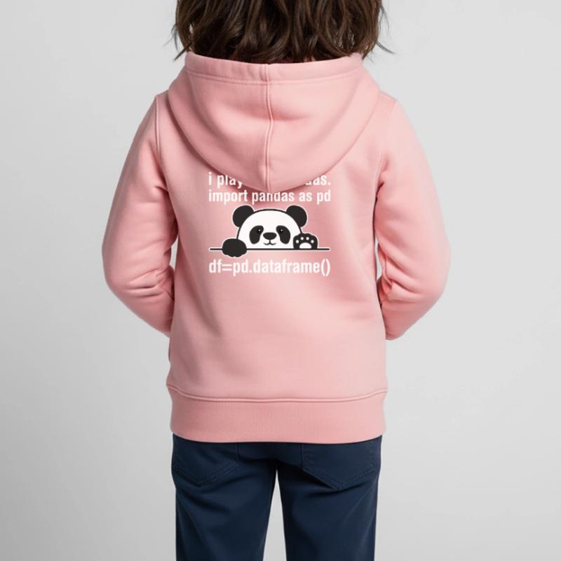 Python programmer IT nerd panda programming Kids Premium Organic Zip-up Hoodie