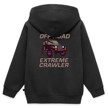 Rock Crawler Off Road Extreme Crawler Tire Motor - Kids Premium Organic Zip-up Hoodie - black - Back - AI Model Kid Male (0cm)